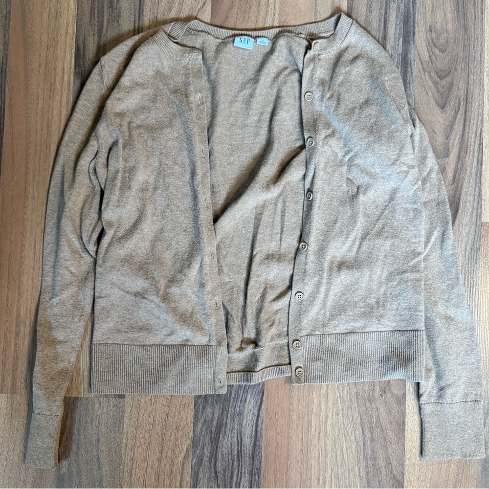 GAP Women's Light Brown Cardigan Sweater